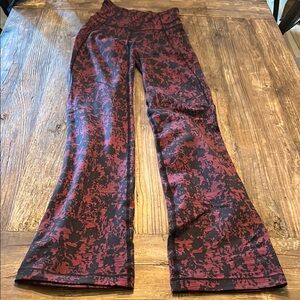 Lululemon Athletica Black and Red Flare Pants
